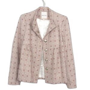 Walter Baker Pink Tweed Saint Coat Like New Size 4